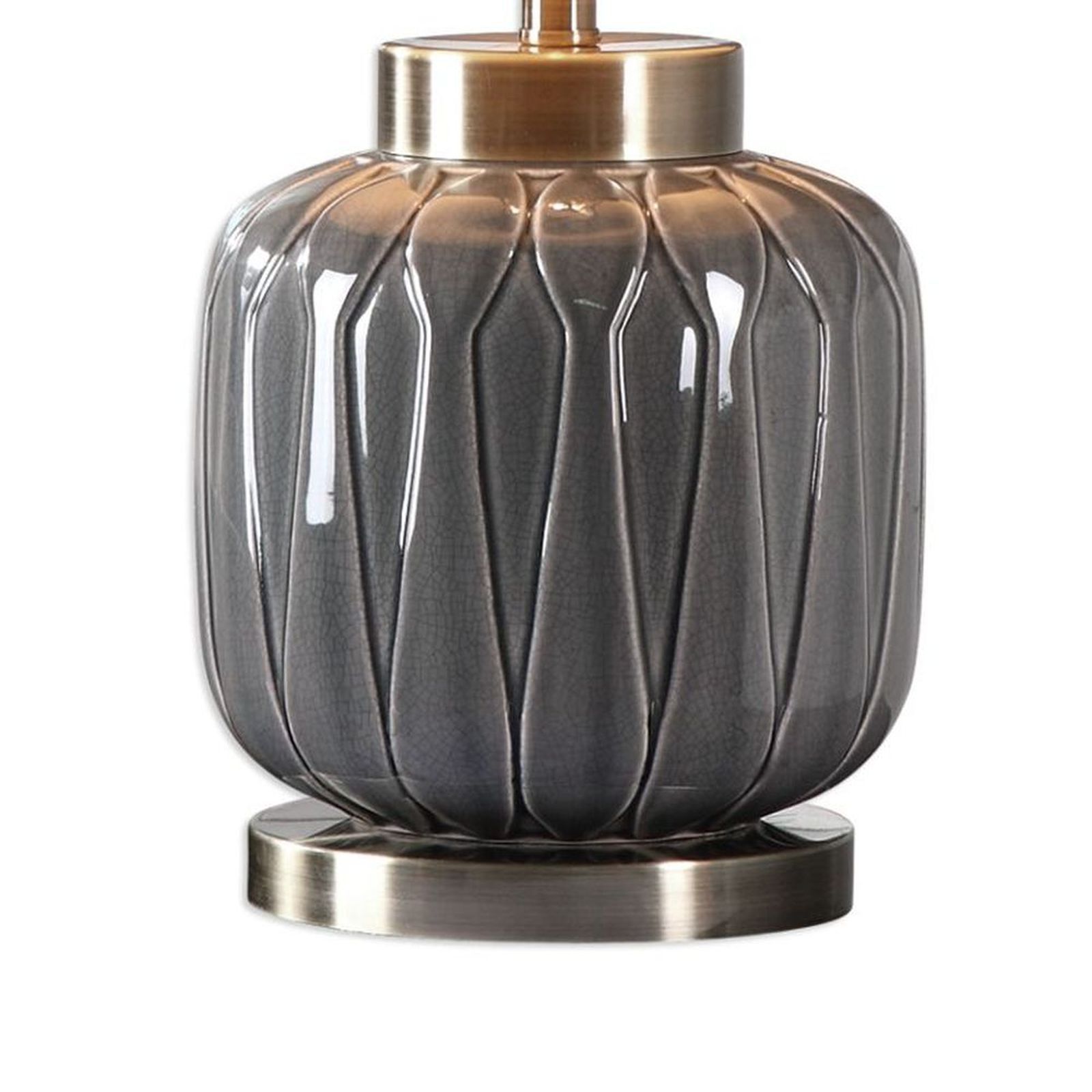 Image 3 Uttermost Zahlia 31-in High Gray Ceramic Buffet Lamp more views