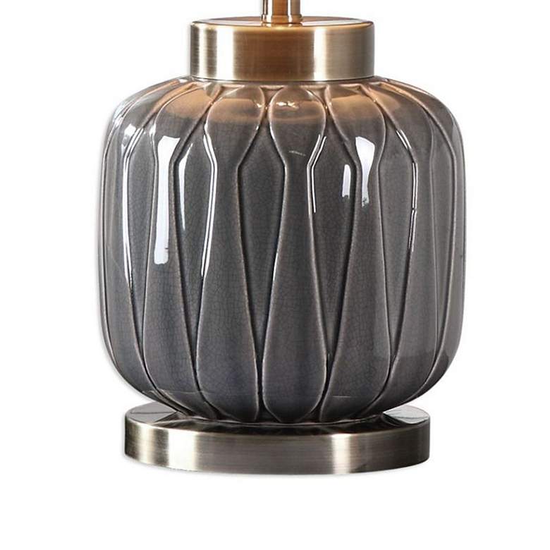 Image 3 Uttermost Zahlia Aged Gray Ceramic Table Lamp more views