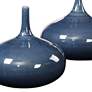 Uttermost Zayan 9" Wide Blue Ceramic Vases Set of 2