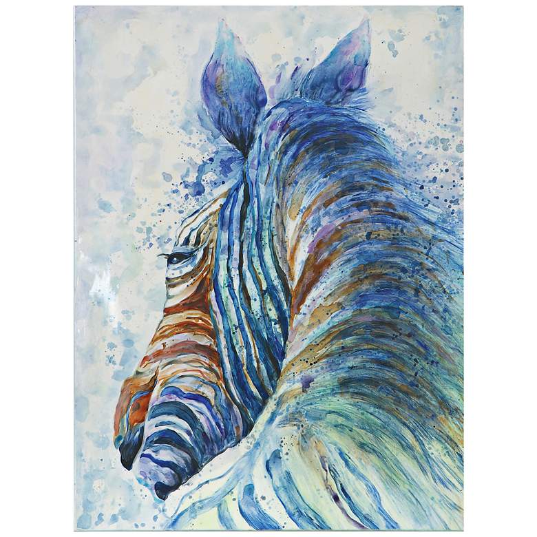 Image 1 Uttermost Zebra Profile 40 inch High Canvas Wall Art