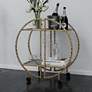 1_Uttermost Zelina 30 1/4" Wide Antique Gold 2-Shelf Bar Cart