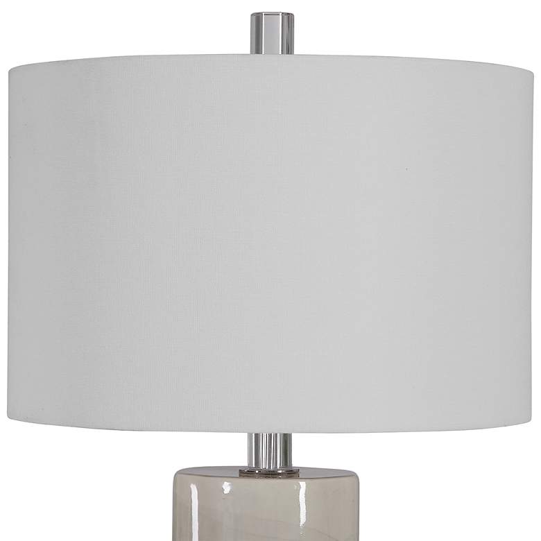 Image 4 Uttermost Zesiro 32 inch Beige Glaze Cylindrical Ceramic Table Lamp more views