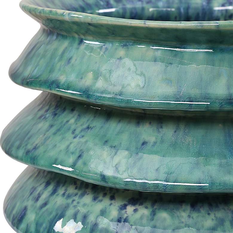 Image 4 Uttermost ZigZag Blue Green Ceramic Bowls Set of 2 more views