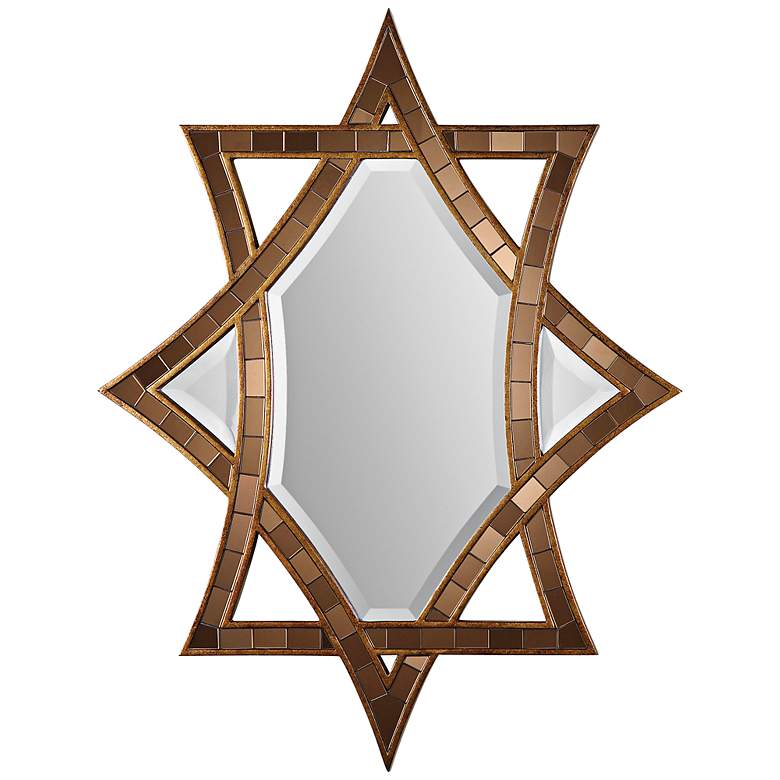 Image 1 Uttermost Zorion 32 3/4 inch x 41 3/4 inch Gold Leaf Wall Mirror