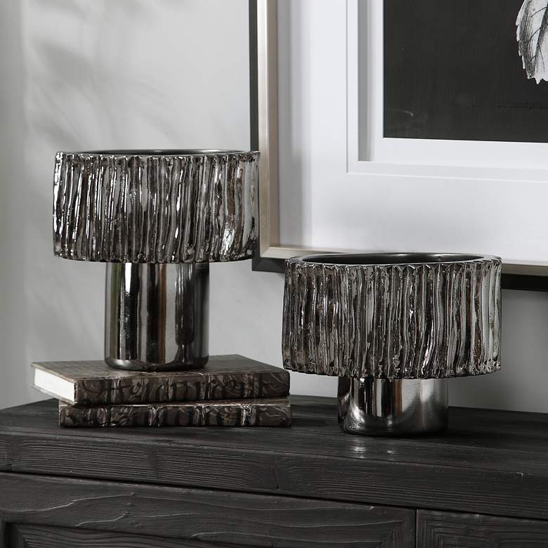 Image 1 Uttermost Zosia Black Nickel Decorative Bowls Set of 2