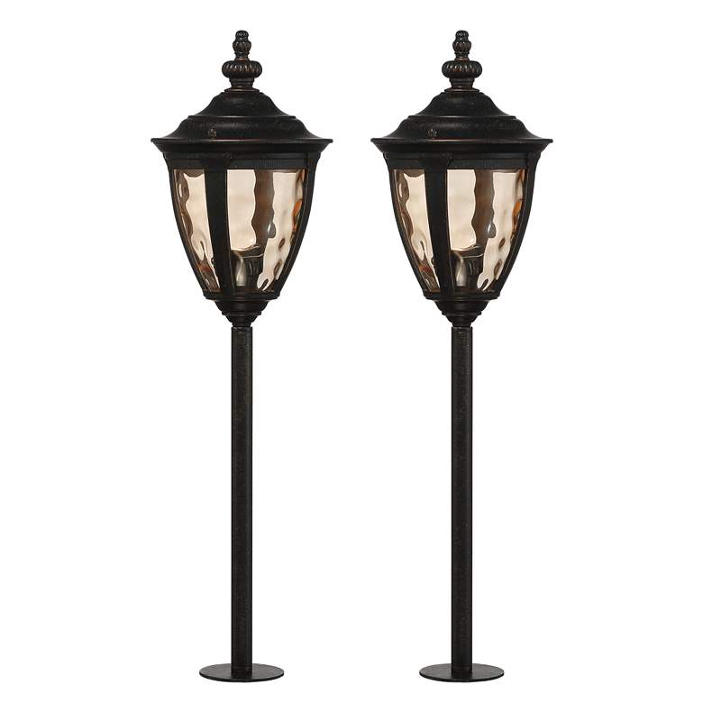 Image 1 Uvas 22 1/2"H Bronze Landscape LED Path Lights Set of 2