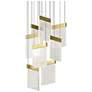 1_V Panels 16.25" Wide 8 Light Brass Pendant