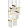 V Panels 16.25" Wide 8 Light Brass Pendant