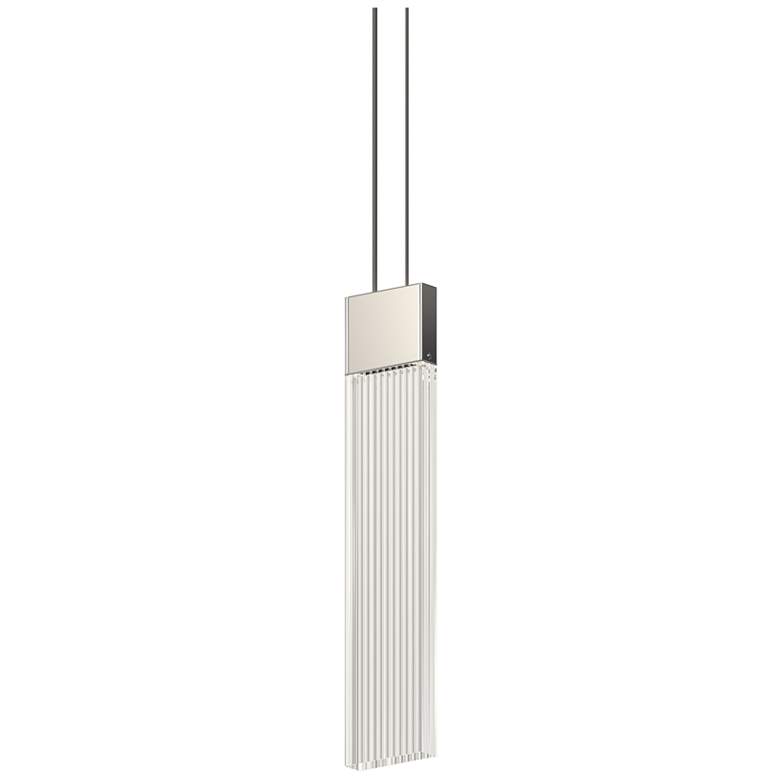 Image 1 V Panels 2.25" Wide Polished Chrome Thin Pendant