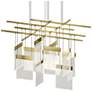 1_V Panels 46.75" Wide Large Brass Pendant