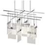 1_V Panels 46.75" Wide Large Polished Chrome Pendant