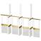 V Panels 56" Wide Brass Bar Pendant