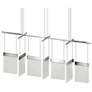 2_V Panels 56" Wide Polished Chrome Bar Pendant