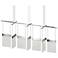 V Panels 56" Wide Polished Chrome Bar Pendant