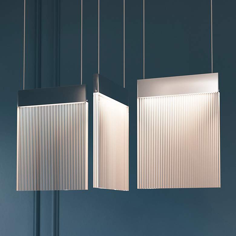 Image 5 V Panels 56" Wide Polished Chrome Bar Pendant more views