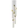 1_V Panels 6.75" Wide 6 Light Brass Thin Pendant
