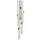 V Panels 6.75" Wide 6 Light Brass Thin Pendant