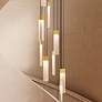 Thumbnail3 of V Panels 6.75" Wide 6 Light Brass Thin Pendant more views
