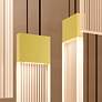 5_V Panels 6.75" Wide 6 Light Brass Thin Pendant more views