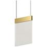 2_V Panels 8.75" Wide Brass Pendant