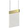 V Panels 8.75" Wide Brass Pendant