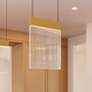 5_V Panels 8.75" Wide Brass Pendant more views