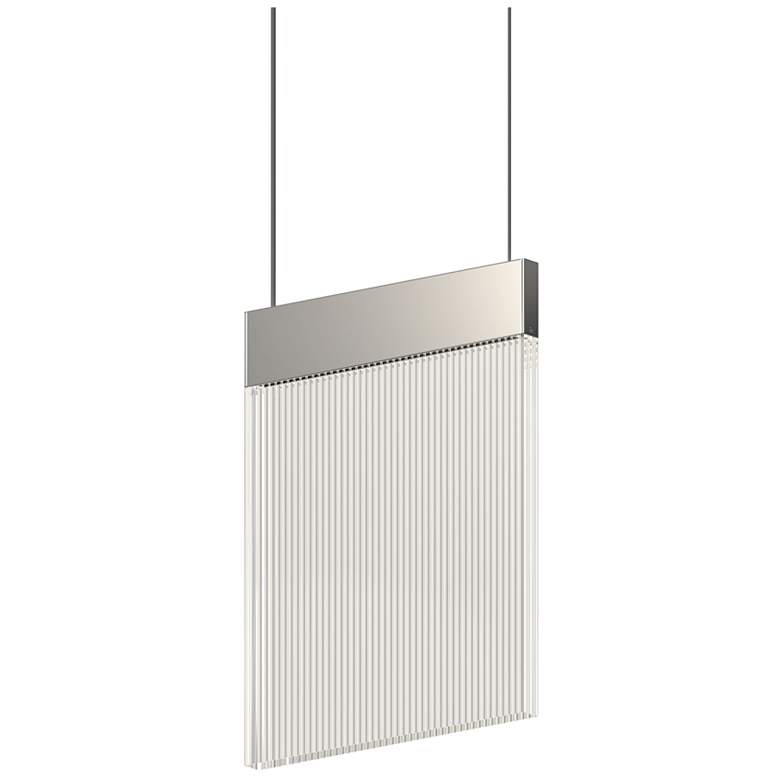 Image 1 V Panels 8.75" Wide Polished Chrome Pendant