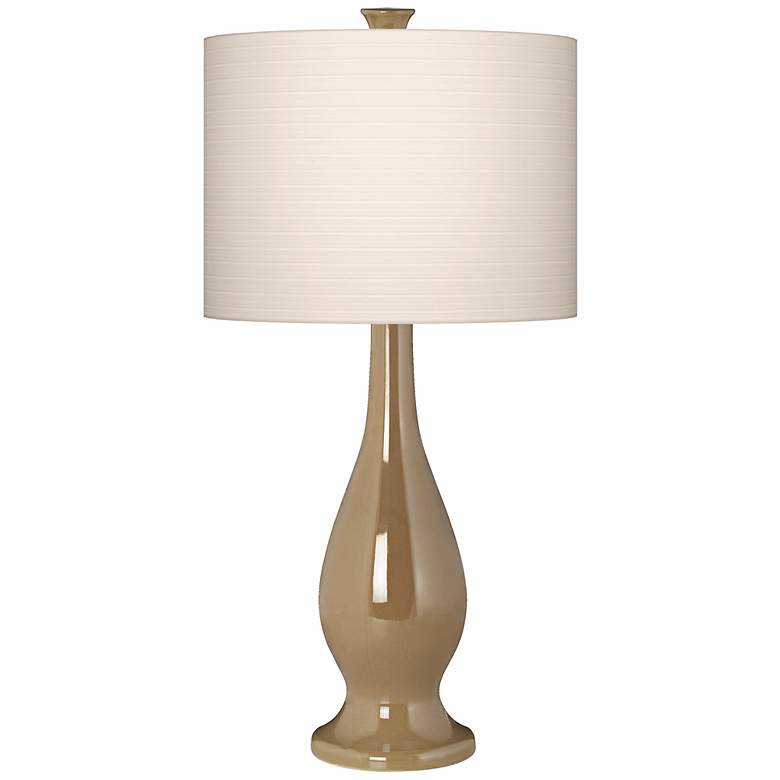 Image 1 V4789 - Camel Pleated Shade Table Lamp