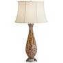 V8875 - Spotted Brown and Chocolate Glass Table Lamp