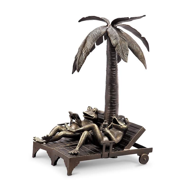 Image 1 Vacation 24" High Frog Couple Aluminum Outdoor Garden Statue