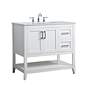 4_Vaedra 36" Wide White Wood 3-Door Single Sink Vanity more views