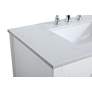 6_Vaedra 36" Wide White Wood 3-Door Single Sink Vanity more views