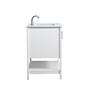 Vaedra 36" Wide White Wood 3-Door Single Sink Vanity in scene