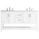 Vaedra 60" Wide White 2-Drawer 4-Door Double Sink Vanity