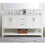 1_Vaedra 60" Wide White 2-Drawer 4-Door Double Sink Vanity