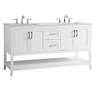 3_Vaedra 60" Wide White 2-Drawer 4-Door Double Sink Vanity more views