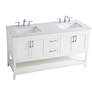 4_Vaedra 60" Wide White 2-Drawer 4-Door Double Sink Vanity more views