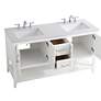 5_Vaedra 60" Wide White 2-Drawer 4-Door Double Sink Vanity more views