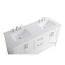 6_Vaedra 60" Wide White 2-Drawer 4-Door Double Sink Vanity more views