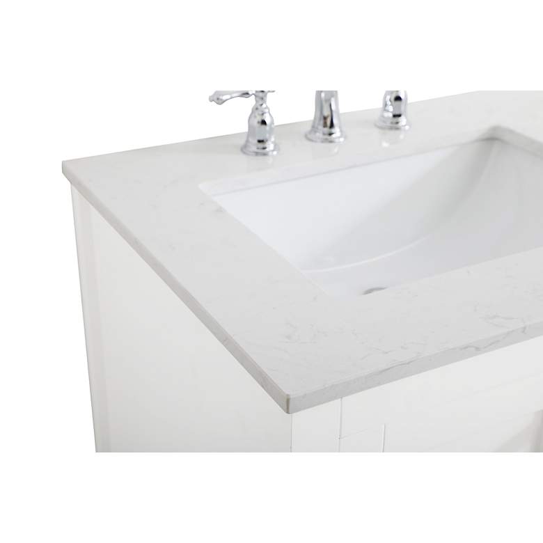 Image 7 Vaedra 60" Wide White 2-Drawer 4-Door Double Sink Vanity more views