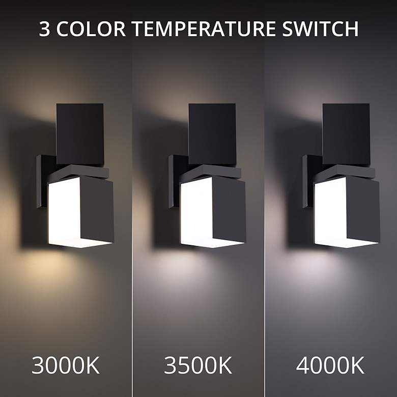 Image 4 Vaiation 12.5"H x 4.38"W 6-Light Outdoor Wall Light in Black more views