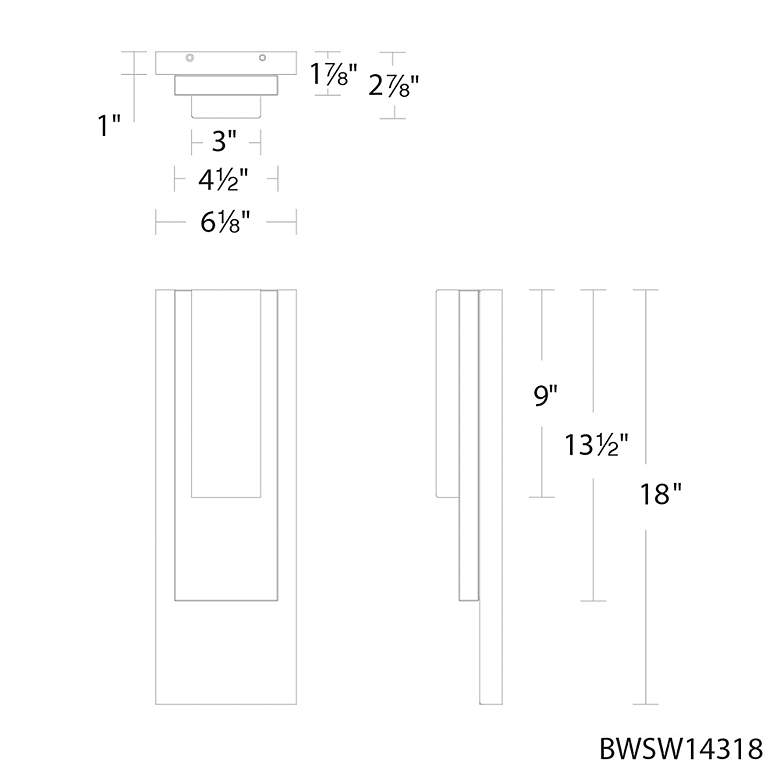 Image 5 Vail 1 Light LED Outdoor Wall Light more views