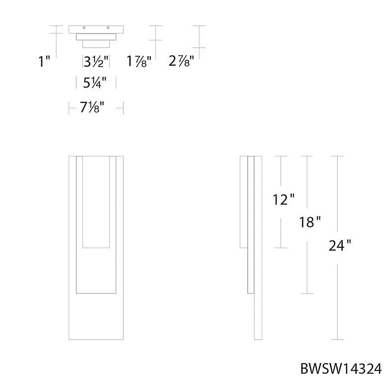 Image 5 Vail 1 Light LED Outdoor Wall Light more views