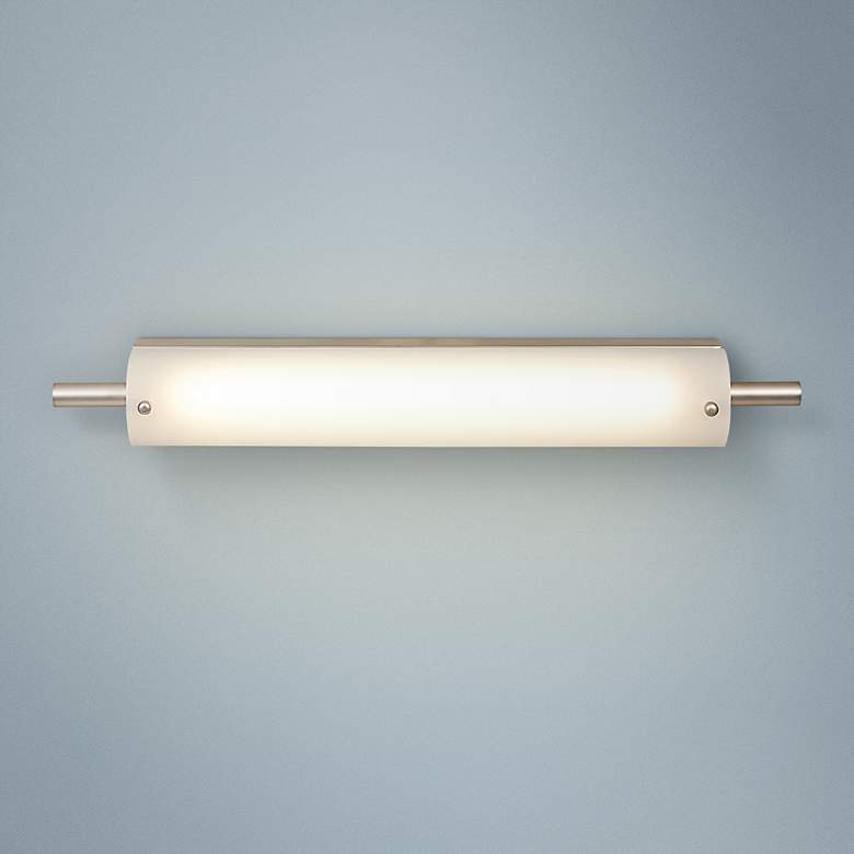 Vail 22 1/2&quot; Wide Brushed Steel Opal Glass LED Bath Light