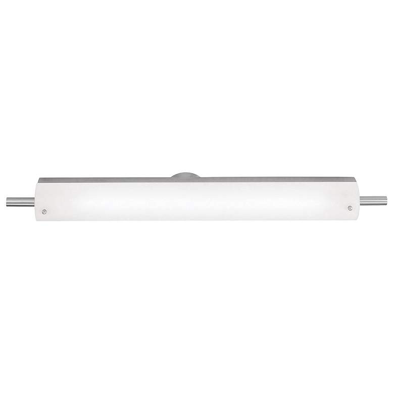 Image 1 Vail 30 1/4" Wide Brushed Steel Opal Glass LED Bath Light