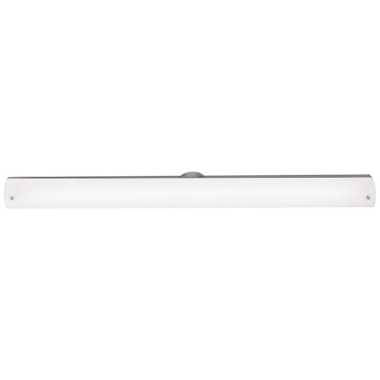 Image 1 Vail 37 1/2" Wide Brushed Steel Opal Glass LED Bath Light