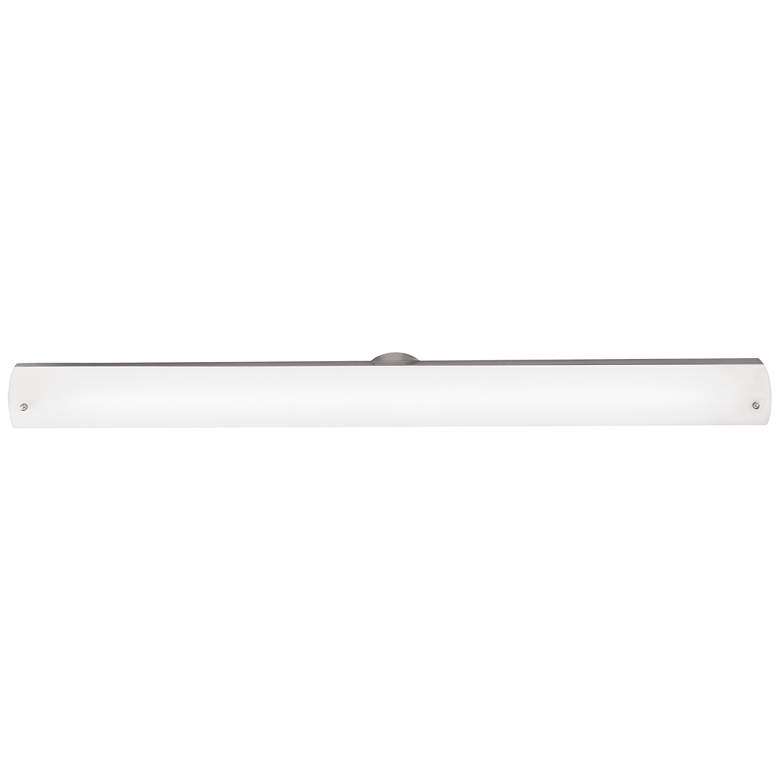 Image 1 Vail 37 1/2 inch Wide Brushed Steel Opal Glass LED Bath Light