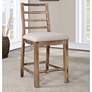 Vail II Beige Fabric Counter Height Dining Chairs Set of 2 in scene