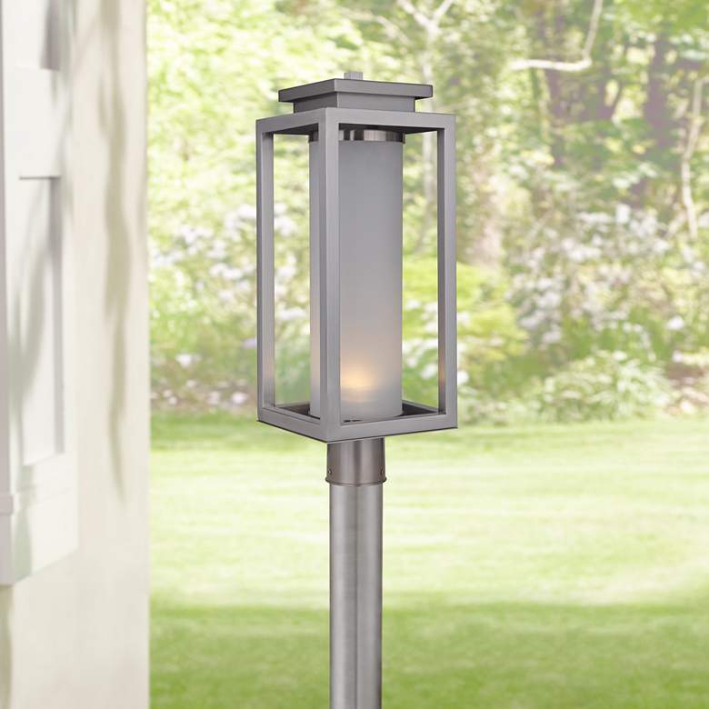Image 1 Vailridge 19 3/4 inchH Stainless Steel LED Outdoor Post Light