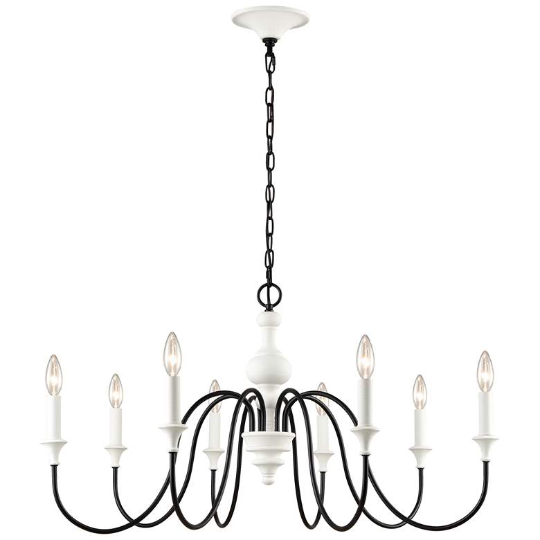Image 1 Val de Loire 36" Wide 8-Light Chandelier - White